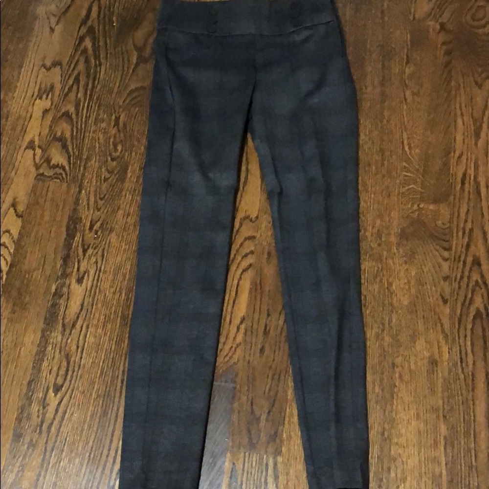 Zara Trafaluc Plaid High Waisted Zip Leggings M